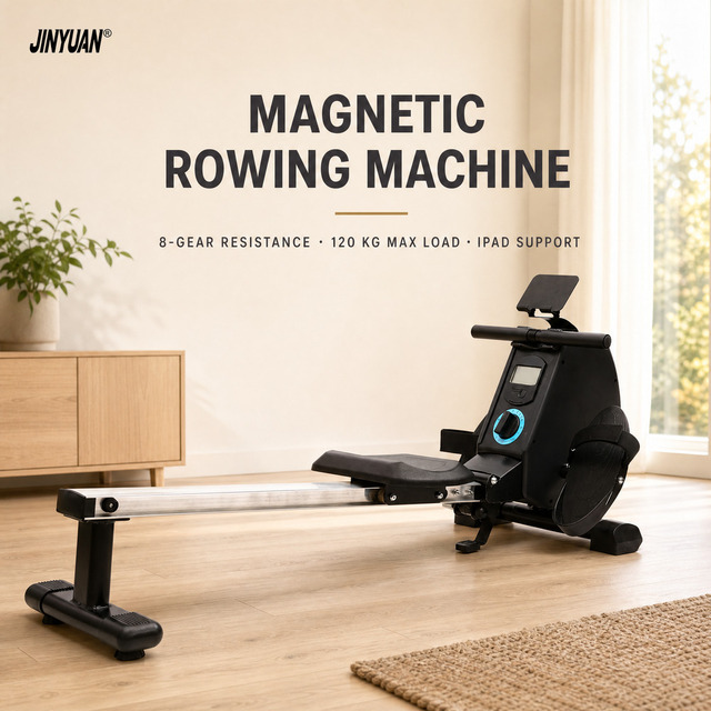 Wholesale Household High Quality Foldable Durable Magnetic Resistant LCD Display Rowing Machine