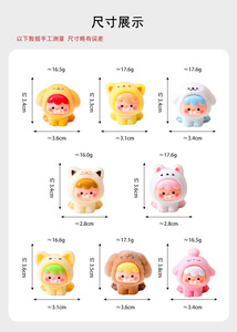 Juguete de resina de <span class=keywords><strong>cachorro</strong></span> flocado creativo de dibujos animados, adornos de escritorio, accesorios de llavero de peluche de moda DIY en bolsa sorpresa - Product Image 6