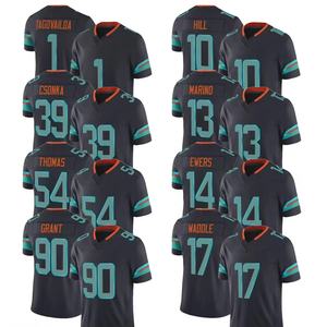 Nuevo Jersey de Fútbol Americano del Equipo de Miami 2025, Jersey 1 Tagovailoa y 17 Waddle con Logotipo - Product Image 1