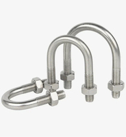 Boulon en U en acier inoxydable, haute résistance, collier de serrage pour tuyau de type U, anti-corrosion, fixation de type U M10 pour usage industriel