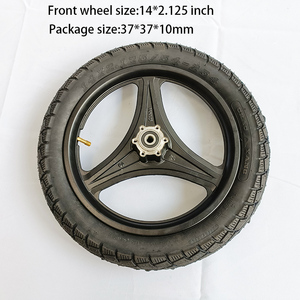 DGWZ 14 pouces roue avant de scooter électrique moyeu de roue avant de vélo uniquement moyeu et pneu sans frein de moteur - Product Image 3
