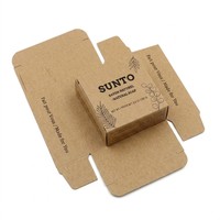 Caja de Jabón de Papel Kraft con Textura Natural y Logotipo Personalizado con Estampado en Caliente para Jabón Orgánico Hecho a Mano