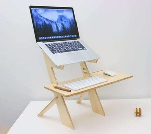 Modern Natural <strong>Wood</strong> Desk Computer Monitor Riser Holder Office Organizer Adjustable Wooden <strong>Laptop</strong> <strong>Stand</strong> - Product Image 4