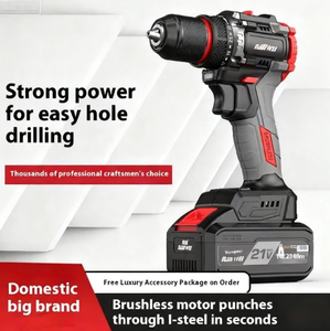 Bor Impak Tanpa Sikat 21V 3 in 1 Obeng Palu Tanpa Kabel Chuck Ratchet Logam Industri 3500rpm 200N.<span class=keywords><strong>m</strong></span> Torsi Maksimum 130mm - Product Image 3