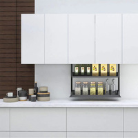 Panier élévateur d'armoire électrique intelligent Support vertical de ménage avec panier d'assaisonnement télescopique