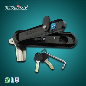 Serrure de panneau robuste en alliage de zinc à 3 points avec option à point unique, finition peinte en noir pour une forte protection antivol pour boîtier électrique - Product Image 5