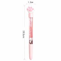 Stylo gel mignon à motif de dessin animé, corps brillant avec paillettes, papeterie Kawaii pour filles, école, bureau, cadeau, encre noire 0,5 mm