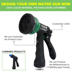 Pistola a spruzzo d'acqua SUNSHINE ABS con 7 modalità, spruzzatore per tubo <span class=keywords><strong>da</strong></span> giardino con impugnatura antiscivolo per lavare piante, prato, animali domestici, uso esterno - Product Image 2
