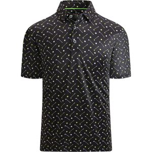 Polo de Golf Personalizado para Hombre, de Secado Rápido, con Estampado, Manga Corta, Diseño en Negro, Verde y Blanco - Product Image 1