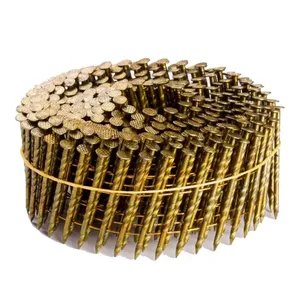Clous en spirale à tige annelée, clous <span class=keywords><strong>de</strong></span> <span class=keywords><strong>charpente</strong></span> en fer à tête plate, zingués et polis pour toiture - Product Image 6