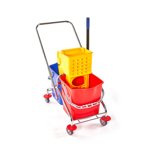 Xinmeida Double <b>Bucket</b> Cleaning Cart With Squeezer 4 Wheels <b>Mop</b> <b>Bucket</b> For Floor Cleaning - Product Image 4