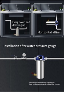 Prix usine pré-filtre en acier inoxydable 304 filtre à eau potable avec <span class=keywords><strong>cartouche</strong></span> filtre robinet rivière pluie eaux souterraines - Product Image 6
