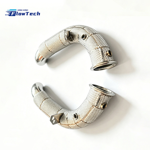 ท่อดาวน์ไปป์สมรรถนะสูงสำหรับรถแข่ง BMW M5 F10 S63 4.4L V8 Twin Turbo ผลิตจากสแตนเลส T304 พร้อมแผ่นกันความร้อน ติดตั้งได้โดยตรง - Product Image 2