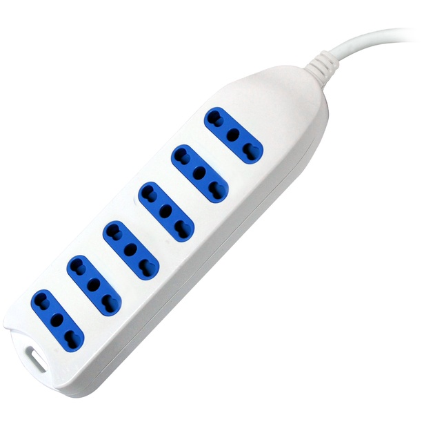 Multi Socket SAFELINE Italy 6 Outlets Power Strip Extension Sockets with 16A Plug Chile Socket