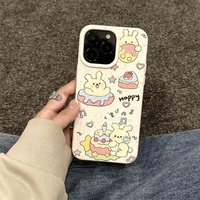 Coque de téléphone Lapin Mignon pour Apple iPhone 15 Pro Max, iPhone 14 Pro, iPhone 13, iPhone 12 Pro – Style Dessin Animé Tendance