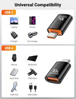 Adaptateur OTG USB-C vers USB-A compatible avec les smartphones, MacBook Pro, Mac Mini, iPhone 17/16 Series, iPad 10/11 et XPS