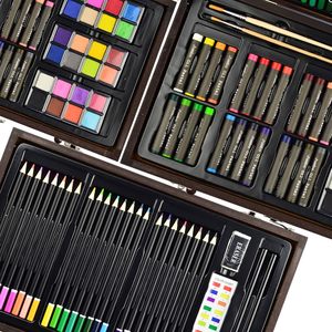 ชุดวาดภาพระบายสีสำหรับเด็ก 143 ชิ้น พร้อมกล่องไม้สุดหรู สำหรับขายส่ง - Product Image 3