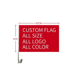 Bandiera 100% personalizzata in poliestere 12x18 pollici 30x45cm con asta di plastica