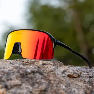 Nouveau Style demi-cadre surdimensionné une pièce coloré sport lunettes de soleil polarisées lunettes de soleil 2023 lunettes de soleil