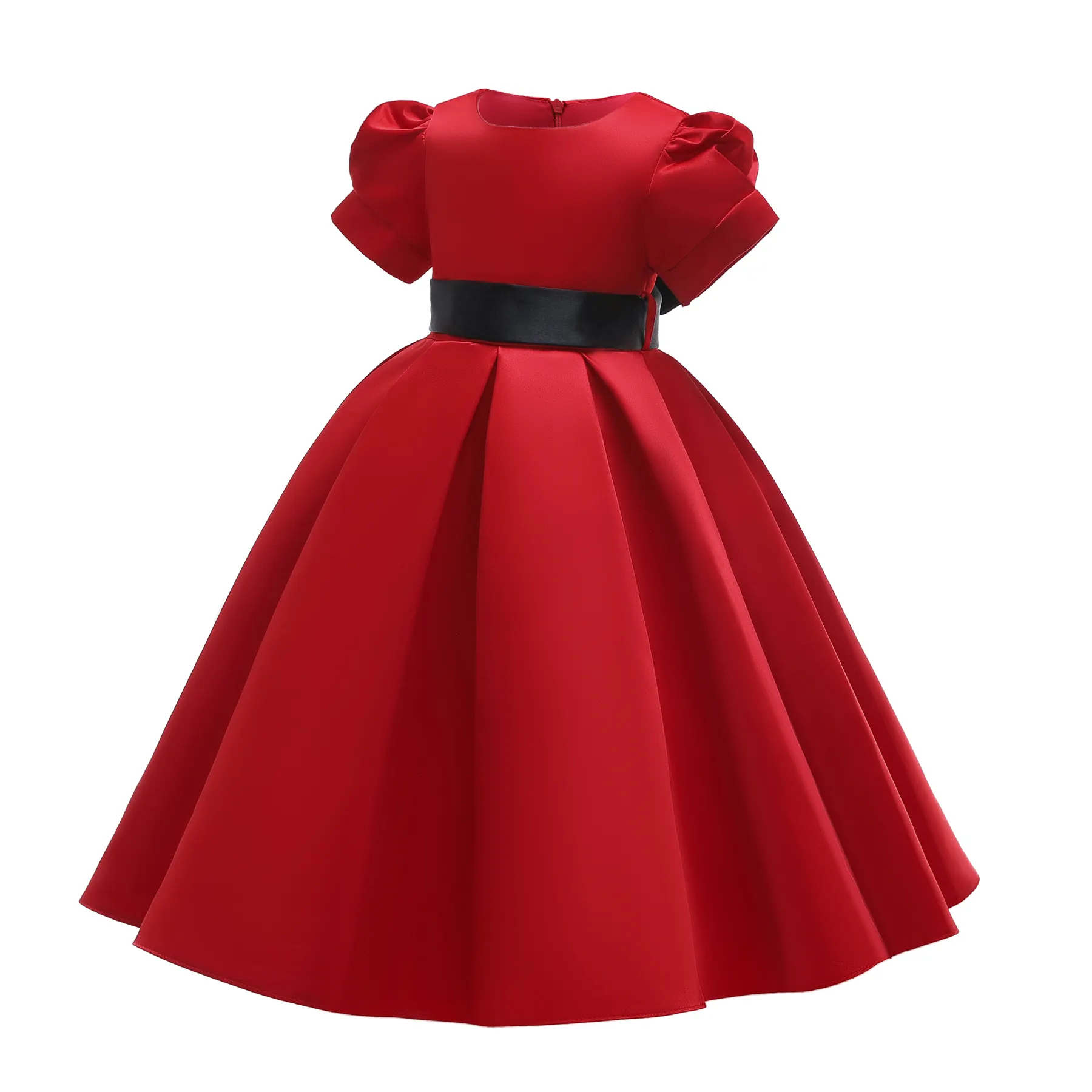 Robe longue en Satin de bonne qualité pour filles, tenue de bal formelle, modèle floral, pour enfants de 3 à 10 ans, 3177