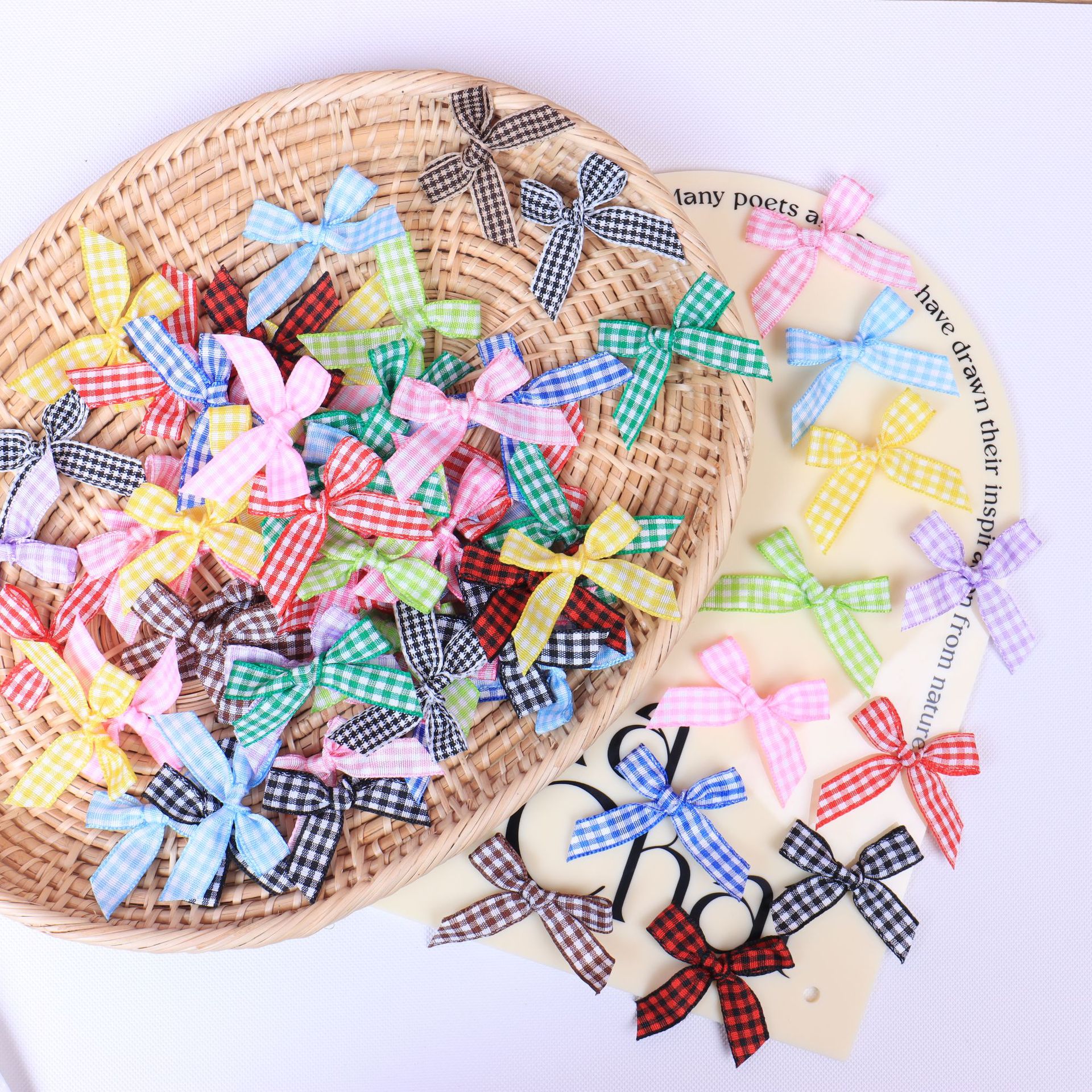 Mezcla de colores-1cm de arco a cuadros-color mezclado * 1cm arco a cuadros