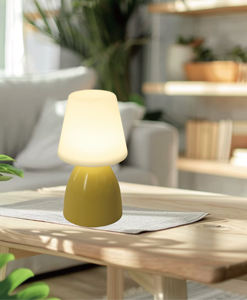 โคมไฟตั้งโต๊ะขนาดเล็กสีเหลืองมะละกออบอุ่น ดีไซน์ร่วมสมัยพร้อมระบบควบคุมเซ็นเซอร์สำหรับห้องนั่งเล่น สำนักงาน ข้างเตียง - Product Image 2