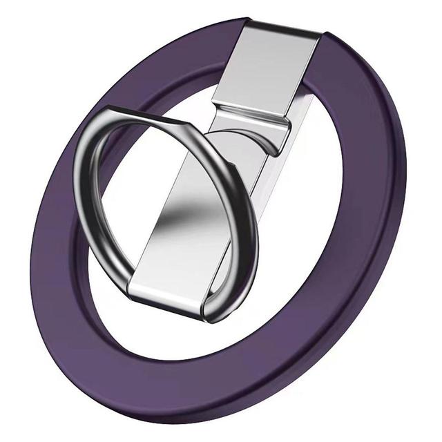 N52 Magnetic Phone Ring Grip, Zinc Alloy Foldable Stand, 3.5mm Slim Silicone Ring Wireless Charging Friendly Multi Color