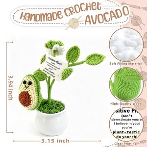 <span class=keywords><strong>Maceta</strong></span> de Flores Artificiales de <span class=keywords><strong>Aguacate</strong></span> Hecha a Mano, Adorno de Ganchillo Personalizado para Decoración del Hogar y Oficina - Product Image 5