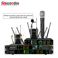 Microphone sans fil UHF GAW-ST450 Recordio 150 mètres avec fonction EQ FX Microphone de performance 2 canaux