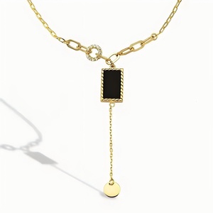 Collar de Moda Femenino de Alta Gama, Plata S925 con Baño de Oro K y Piedra de Ágata, Joyería Fina - Product Image 3