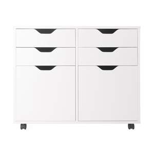 Db Halifax Wide 2-Door Storage Cabinet 4-Drawer <b>White</b> <b>Sideboard</b> Mid Century Modern <b>Living</b> <b>Room</b> Furniture - Product Image 4