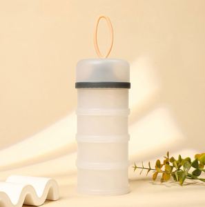 Boîte en plastique portable sans BPA à 4 compartiments, distributeur de lait infantile, conteneur de voyage pour lait en poudre, alimentation pour bébés de 0 à 12 mois - Product Image 4