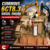 Moteur diesel Cummins 6CT8.3 pour excavatrice Komatsu PC200-7 Hyundai R220, assemblé avec des pièces d'origine