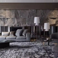 Panneau décoratif en pierre PU Panneau mural en fausse pierre de polyuréthane 3D pour la décoration intérieure et extérieure
