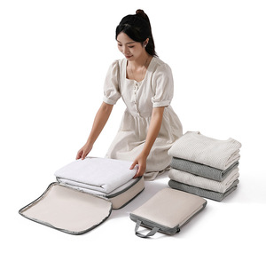 3 pacchetti di alta qualità costoso organizzatore di bagagli a compressione per bagagli cubetti di compressione cubetti di viaggio - Product Image 2