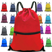 Sac à dos personnalisé coloré à bas prix, sacs à cordon unisexes, sac de sport imperméable en polyester