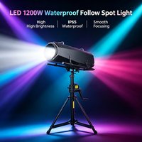 Projecteur de scène LED étanche 1200W avec faisceau longue portée pour l'éclairage paysager et protection contre la surchauffe