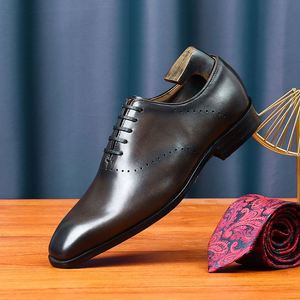 Handmade High-quality Custom Logo Square Waterproof Men's <b>Shoes</b> <b>Height</b> <b>Increasing</b> Autumn Wedding Casual Suits Oxford Office - Product Image 5