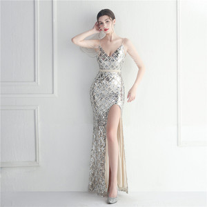 Perline Fantasy star ospitano un lungo abito <span class=keywords><strong>da</strong></span> <span class=keywords><strong>sera</strong></span> Plus size con paillettes cerimonia per cena <span class=keywords><strong>da</strong></span> sposa - Product Image 6