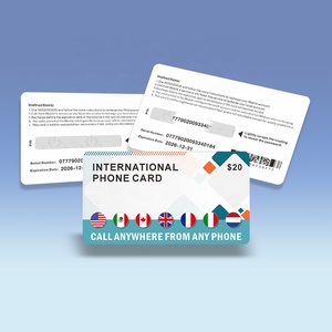 International Mobile Refill Card $20 Card Value Custom Design Security Variable Data Digital Printing - Product Image 4