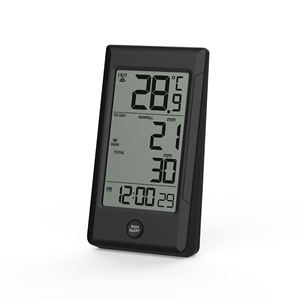 Termômetro <span class=keywords><strong>digital</strong></span> exterior eletrônico do medidor eletrônico home do calibre de chuva do centro do tempo com material plástico durável - Product Image 2