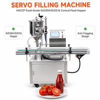 Machine de remplissage industrielle à servomoteur pour pâtes (beurre de cacahuète, pâte de sésame, pâte de tomate) pour usine de transformation de sauces
