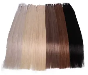 Distributor Remy Hair Tape In Invisible Extensions Silky Straight Wave Flat Weft Hair Extensions