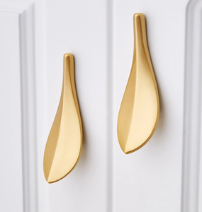 Bouton de poignée en forme de feuille de nèfle Boutons de commode en laiton Poignées de tiroir Poignées Poignée de bouton de porte d'armoire - Product Image 2