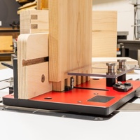 Gabarit de positionnement pour tenons en alliage d'aluminium personnalisable pour table de défonceuse, pour assemblages boîte et à languettes, pour le travail du bois