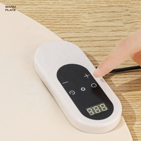 Nouveau Tapis Chauffant Rond Extra-Large en Silicone Souple Pliable, Placemat Chauffant Résistant à l'Huile et Imperméable, Tapis d'Isolation Intelligente pour Repas