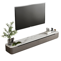 Mueble de TV Moderno y Personalizable con Función de Almacenamiento para Sala de Estar, Resistente a la Humedad, Panel de Aluminio Duradero con Diseño de Panal de Abeja