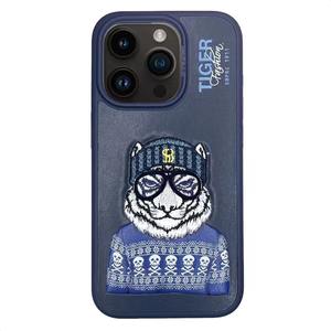 Funda <span class=keywords><strong>de</strong></span> Cuero con Bordado <span class=keywords><strong>de</strong></span> Animales Original <span class=keywords><strong>de</strong></span> POLO, Funda para Teléfono con Bordado <span class=keywords><strong>de</strong></span> Tigre, Lobo y Gato para iPhone 12, 13, 14, 15 Pro Max - Product Image 4