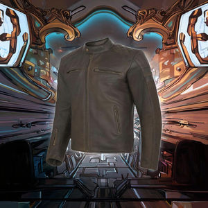 OEM Autumn Leather Hooded Puffer <b>Jacket</b> Plain Dyed Front Logo <b>Warm</b> Outdoor Windproof <b>Waterproof</b> Custom Outerwear Men - Product Image 3