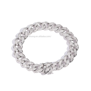 12Mm <b>Cuban</b> Bracelet Rectangular Zirconium Hipster Hip Hop Bracelet Tanjing Fashion Lijing Necklace - Product Image 4